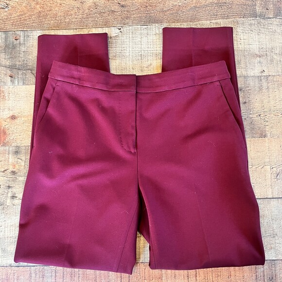 MaxMara Pants - MaxMara Burgundy Red Dress Pants Flat Front Tapered Leg Retail $595